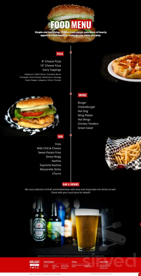 Round1 Bowling & Arcade Food Menu 